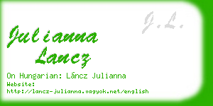 julianna lancz business card