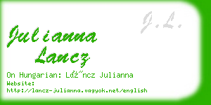 julianna lancz business card